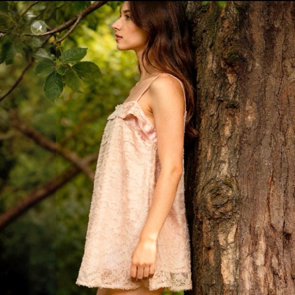 Clover and Sloane Pink Fuzzy Dress Size Large - Picture 3 of 16